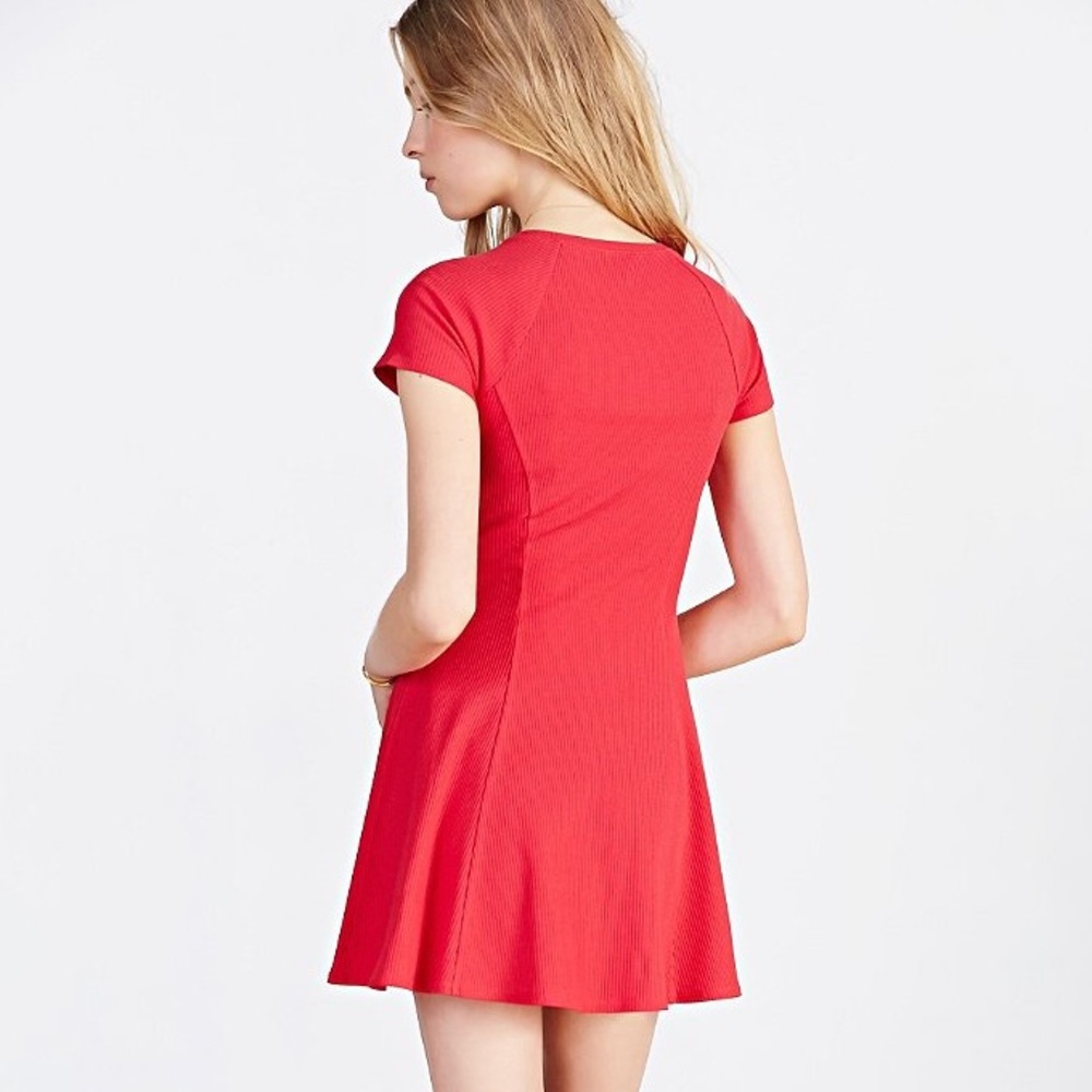 BDG Red Ribbed Dress from Urban Outfitters Medium - Picture 3 of 3
